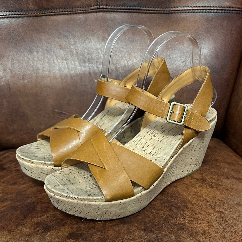 Kork-Ease Brown Wedge Sandals - Picture 4 of 12